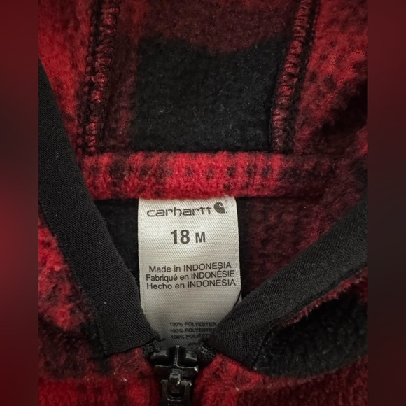 Carhartt Red and Black Hooded Vest - Picture 3 of 4